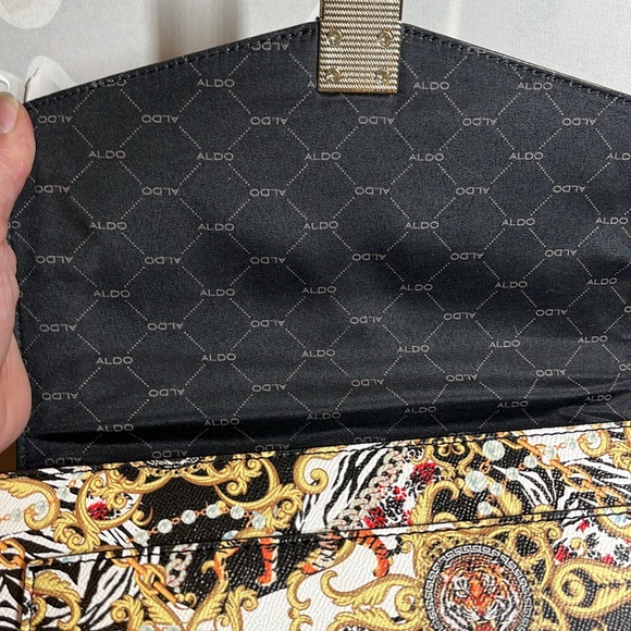 Aldo Caiillaa Baroque and Tiger Print Satchel Handbag - Picture 7 of 9